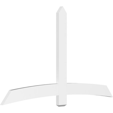 Ekena Millwork Bellingham Architectural Grade PVC Gable Bracket, 84"W x 49"H x 2"D x 6"F, 14/12 Pitch GBP084X49X0206BEL00